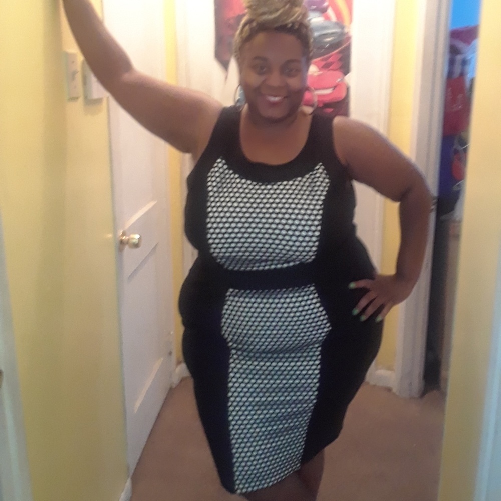 Black and White Grid Dress